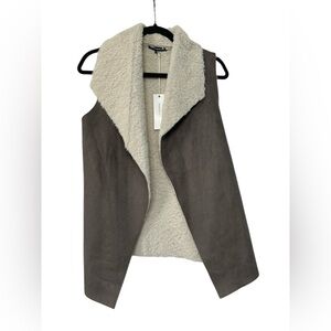 Madison & Lola Brown Faux Shearling Vest Size S